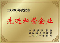 二000年武汉市“先进私营企业”